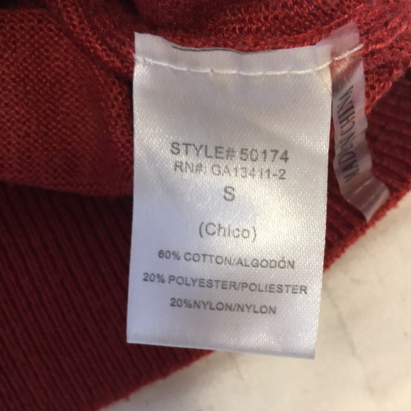 Adorbs rust orange heart sweater - Picture 4 of 4